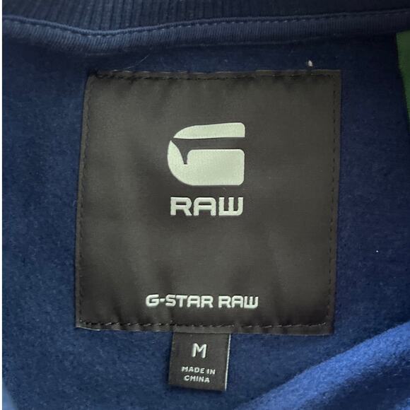 G-Star Raw Pullover Classic Graphic Sweatshirt Medium Blue Original Logo NEW - Picture 4 of 9